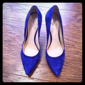 Nine West Love Fury blue suede pumps